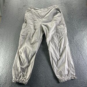 Ardene Pant Mens‎ XL White Cotton Cargo Travel Utility Workwear Hiking Gorpcore